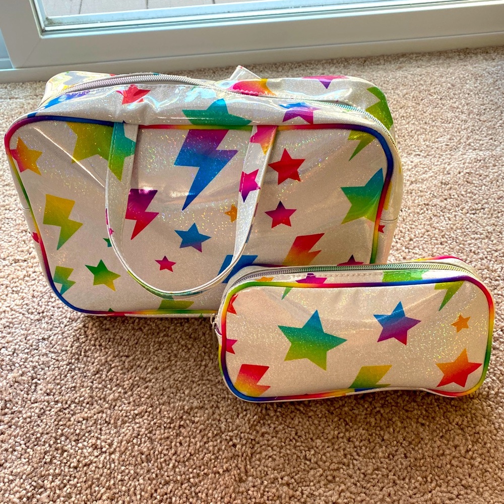 Iscream Stars and Lightning toiletries tote and cosmetics bag